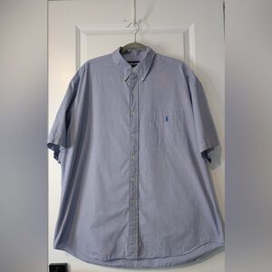 Ralph Lauren Golf 100% Cotton Tilden Short Sleeved Button Down Gingham Size XL